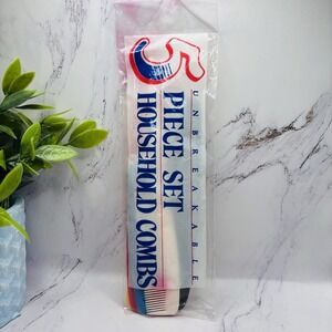 Vintage Unbreakable Combs 5 Piece Household Combs New Sealed